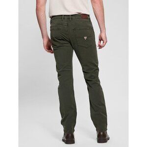Guess Men’s Davis Slim Straight Jeans In Olive Size 32X32